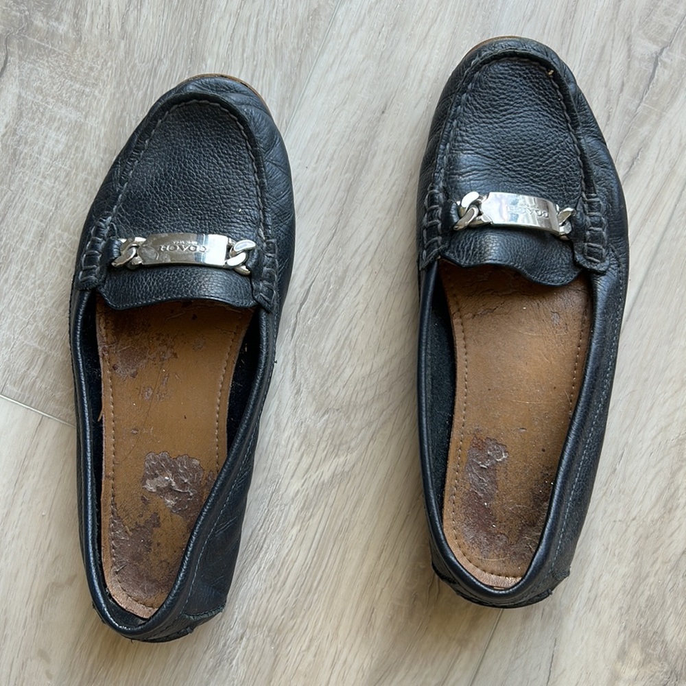 Coach 7 navy loafer
